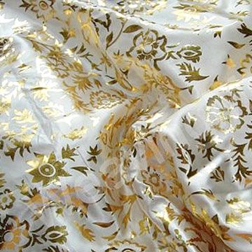 Polyester Satin with Bronzing